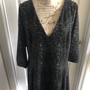 Lane Bryant A-line black and white dress